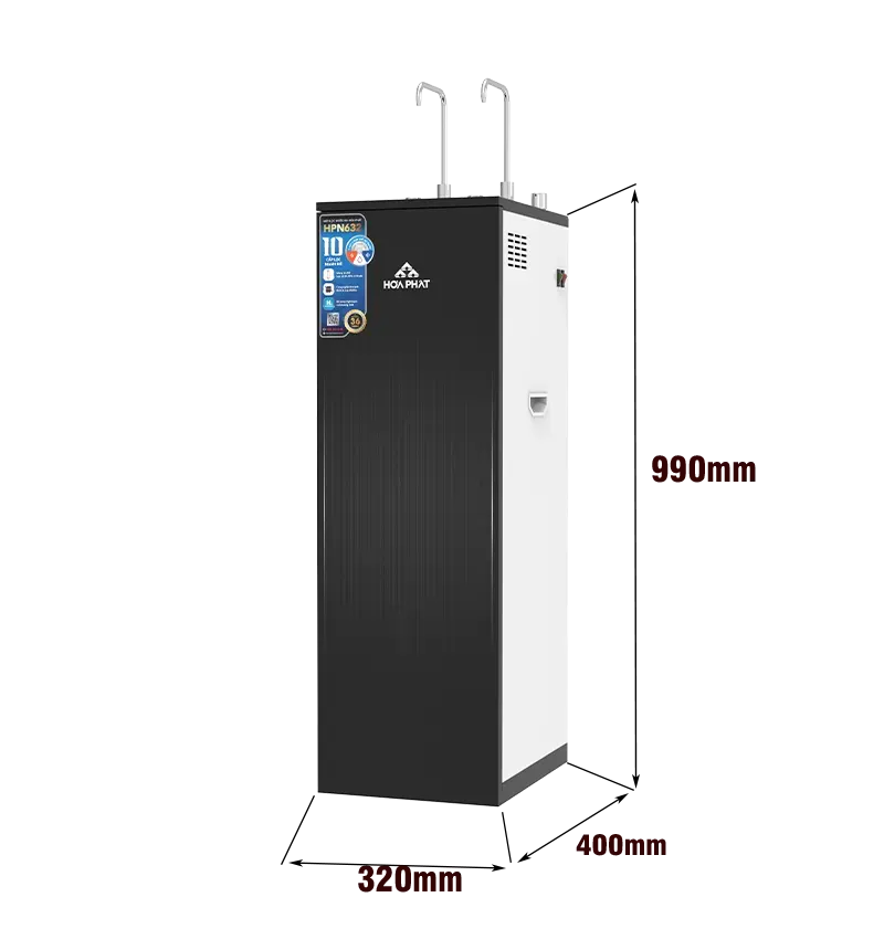 Máy lọc nước RO nóng nguội lạnh Hòa Phát HPN632 - 10 cấp lọc