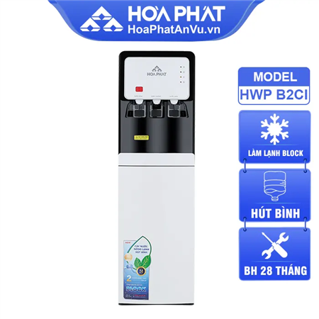 Cây nước nóng lạnh Hòa Phát HWP B2CI - Hút Bình, Lạnh Block