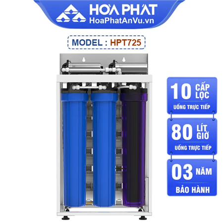 Máy lọc nước công suất lớn Hòa Phát HPT725 80 lít Không vỏ