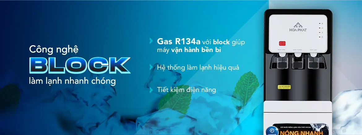 Cây nước nóng lạnh Hòa Phát HHC363 làm lạnh block