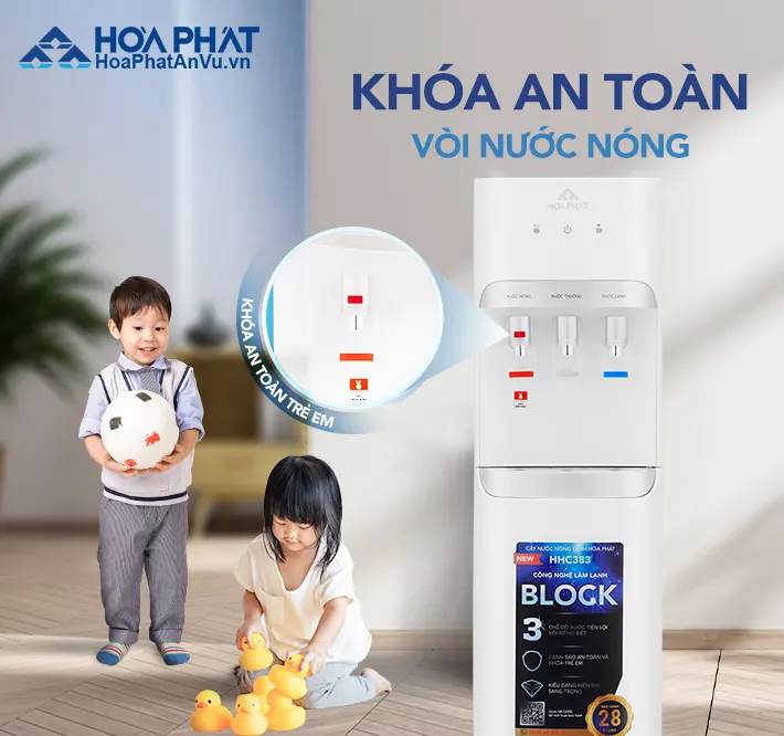 Cây nước nóng lạnh Hòa Phát HHC383 tính năng an toàn