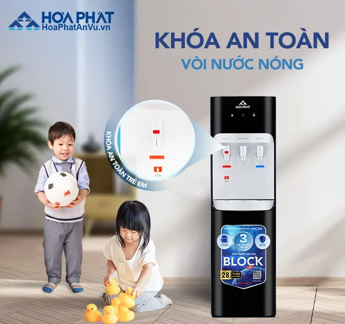 Khóa an tonà Cây nước nóng lạnh Hòa Phát HHC385