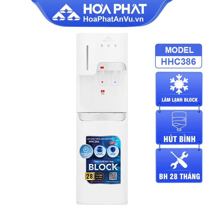 Cây nước nóng lạnh Hòa Phát HHC386 - Hút bình, Lạnh Block