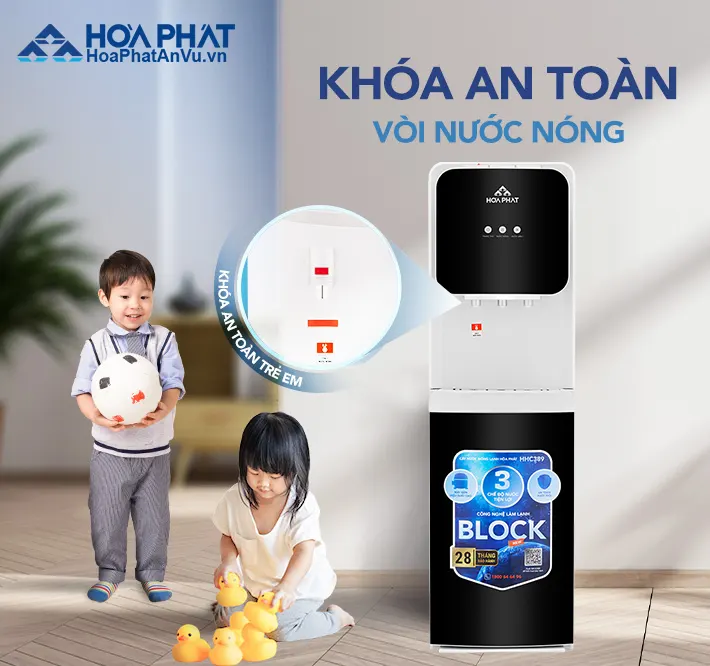 Khóa an toàn Cây nước nóng lạnh Hòa Phát HHC389