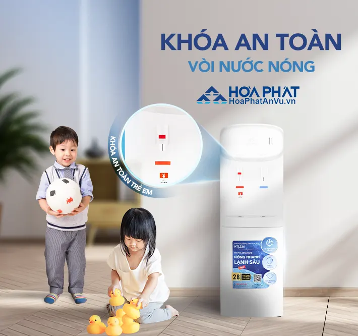 Cây nước nóng lạnh Hòa Phát HTL236 an toàn tuyệt đối