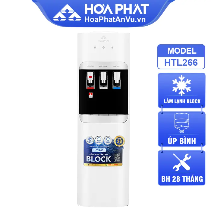 Cây nước nóng lạnh Hòa Phát HTL266 - Úp Bình, Lạnh Block