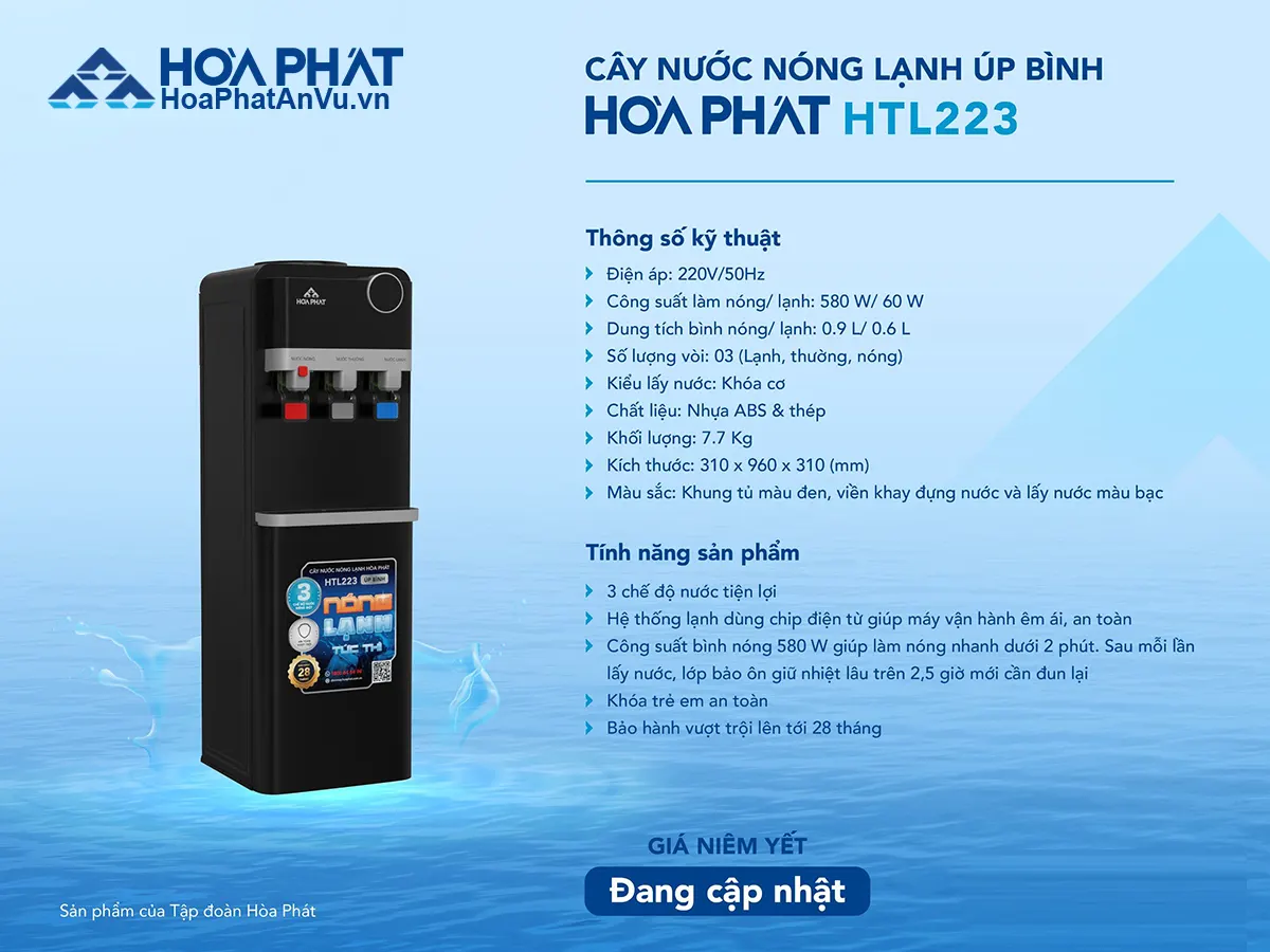  Cây nước nóng lạnh Hòa Phát HTL223