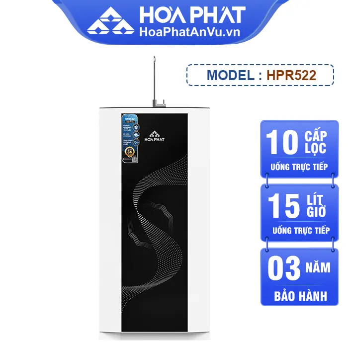 Máy lọc nước Hòa Phát HPR522 - 10 Lõi lọc