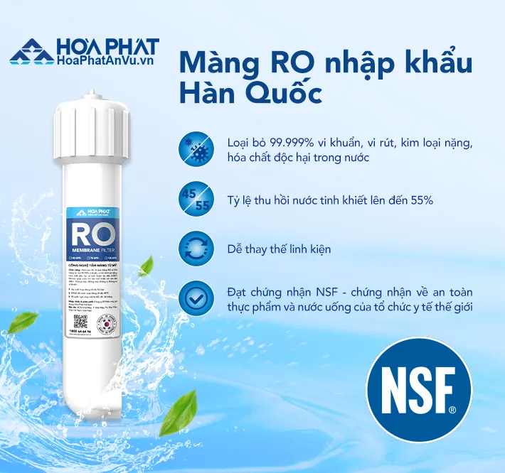 Máy lọc nước Hòa Phát HPR528 - 11 Lõi lọc