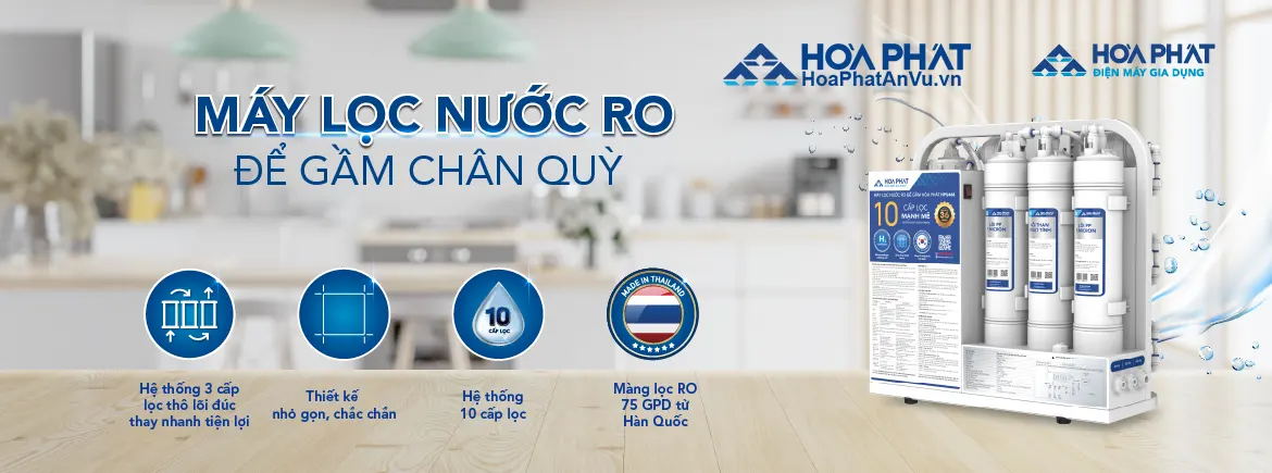 Máy lọc nước Hòa Phát 10 lõi lọc