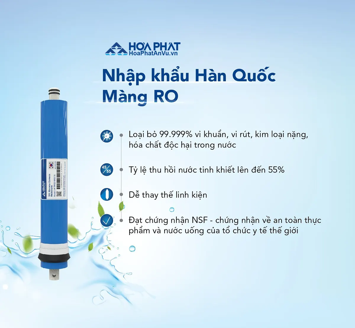 Máy lọc nước Hòa Phát HWU1A1022