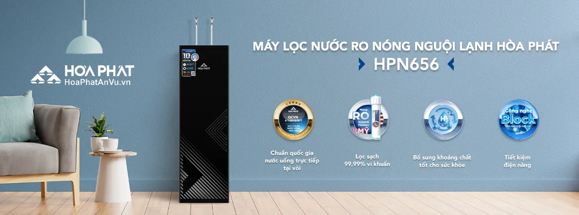 Máy lọc nước nóng lạnh Hòa Phát HPN656