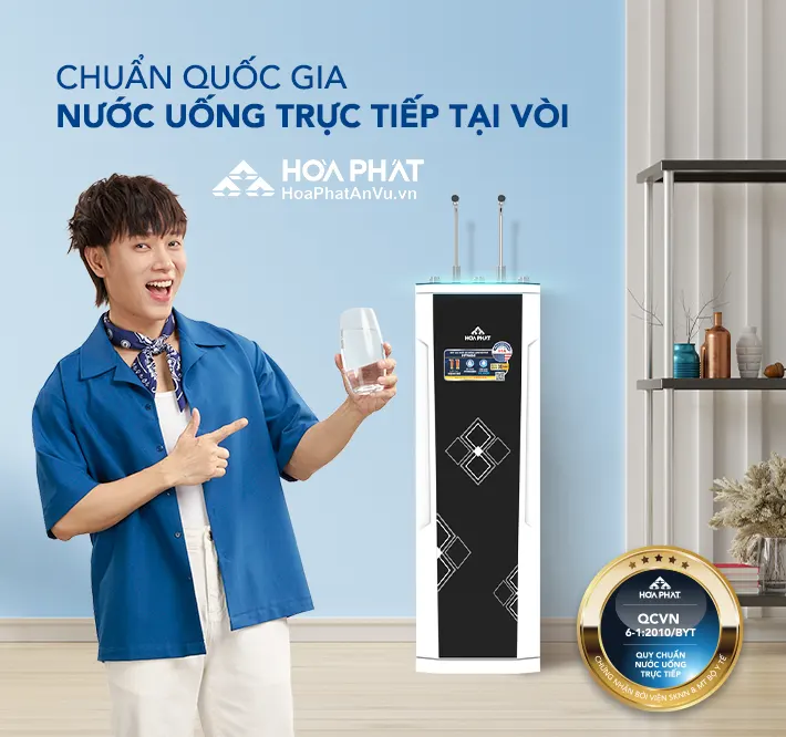 Máy lọc nước nóng lạnh Hòa Phát HPN668