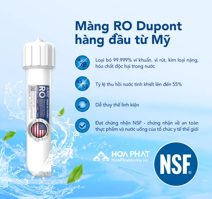 Máy lọc nước nóng lạnh Hòa Phát HPN668