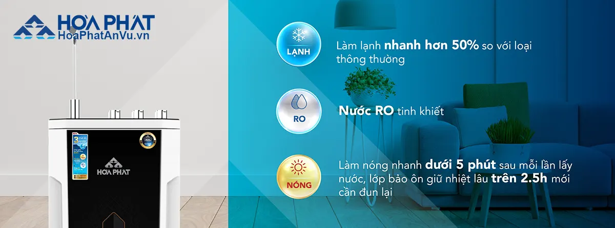 Máy lọc nước nóng lạnh Hòa Phát HWBS1A1021