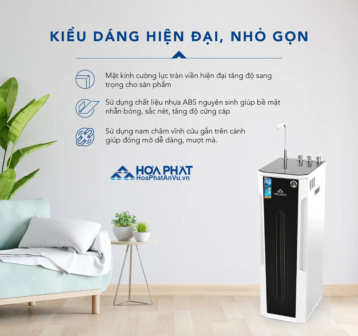 Máy lọc nước nóng lạnh Hòa Phát HWBS1A1021